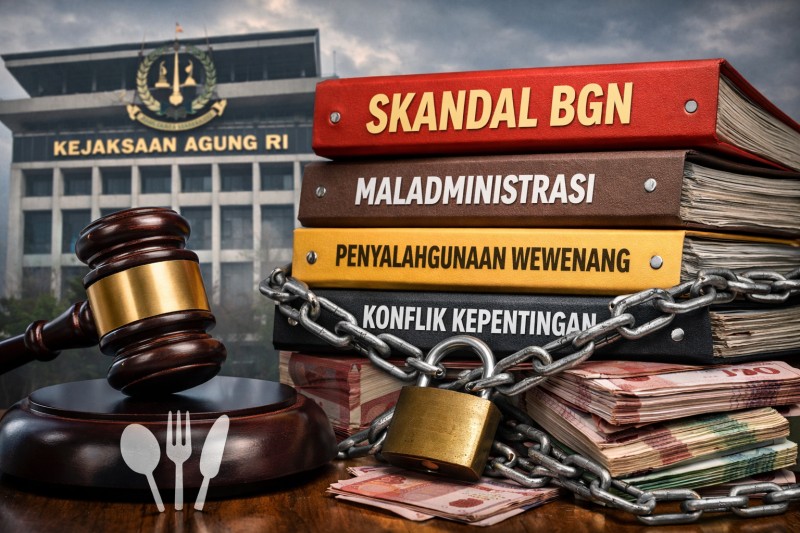 Foto: Ilustrasi dugaan permasalahan tata kelola Program Pemenuhan Gizi Nasional. Yayasan Garuda Muda Dharmagati (YGMD) melaporkan Badan Gizi Nasional (BGN) ke aparat penegak hukum terkait dugaan maladministrasi, penyalahgunaan wewenang, serta konflik kepentingan dalam pengalihan pengelolaan program.