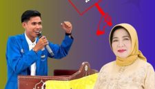 Foto: Ketua II PMII Kota Mataram, Ahmad Husni, dan Ketua DPRD Prov.NTB, Baiq Isvie Rupaeda.(AH)