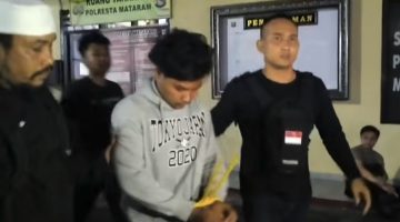 Foto: Terduga pelaku berinisial H (18) Ditangkap Polisi atas kasus pembunuhan mahasiswi Universitas Mataram (Unram), Nadya Dwi Ramadhany (NDR) (29/07/2026)