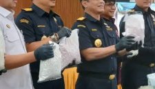 Foto: Konferensi pers yang digelar Bea Cukai Soekarno-Hatta bersama Direktorat Tindak Pidana Narkoba Bareskrim Polri, Jumat (31/7)