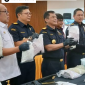 Foto: Konferensi pers yang digelar Bea Cukai Soekarno-Hatta bersama Direktorat Tindak Pidana Narkoba Bareskrim Polri, Jumat (31/7)