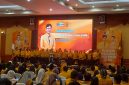 Ketua DPD Partai Hanura NTB Ahmad Dahlan memberikan sambutan di depan ratusan kader saat acara pelantikan pengurus DPD dan DPC Partai Hanura se-NTB di Hotel Lombok Raya, Mataram, Sabtu, 1 Agustus 2026. (Foto:JD09)