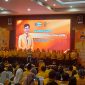 Ketua DPD Partai Hanura NTB Ahmad Dahlan memberikan sambutan di depan ratusan kader saat acara pelantikan pengurus DPD dan DPC Partai Hanura se-NTB di Hotel Lombok Raya, Mataram, Sabtu, 1 Agustus 2026. (Foto:JD09)
