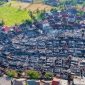 Foto udara yang memperlihatkan kondisi kawasan cagar budaya Dusun Sade, Lombok Tengah, yang rata dengan tanah pascakebakaran.(Dok.Istimewa)