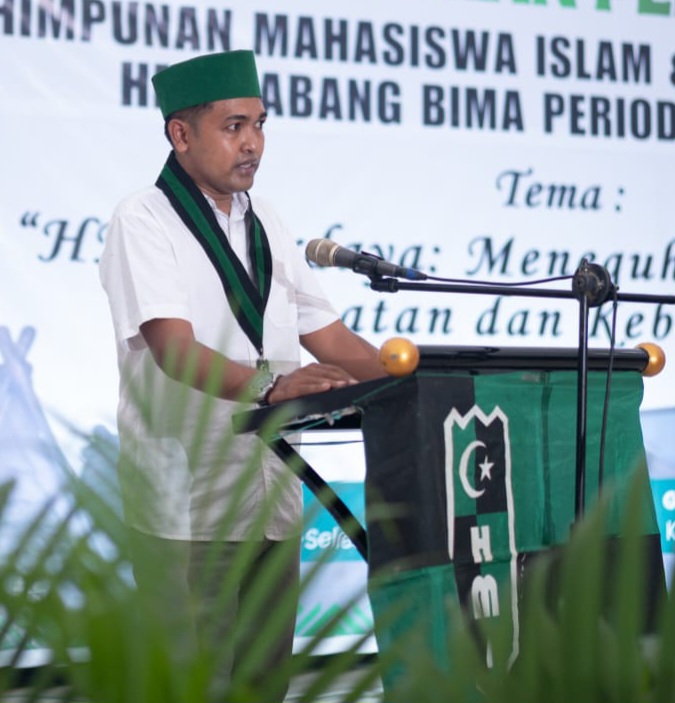 Foto: Dharmawan, Ketua Umum Himpunan Mahasiswa Islam (HMI) Cabang Bima.(JD09)
