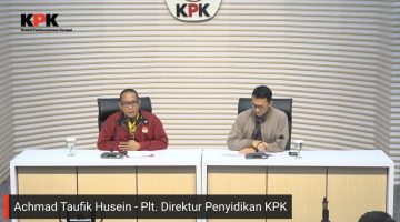 Foto : Plt. Direktur Penyidikan KPK, Achmad Taufik Husein Bersama Juru Bicara KPK Budi Prasetyo Saat Konferensi Pers Komisi Pemberantasan Korupsi (KPK) resmi menahan empat tersangka dalam perkara dugaan tindak pidana korupsi (TPK) terkait pekerjaan asuransi PT Asuransi Jasa Indonesia (Jasindo) pada PT Pelayaran Nasional Indonesia (PT Pelni) untuk periode 2015–2020,Jum’at (31/7)