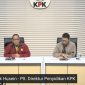 Foto : Plt. Direktur Penyidikan KPK, Achmad Taufik Husein Bersama Juru Bicara KPK Budi Prasetyo Saat Konferensi Pers Komisi Pemberantasan Korupsi (KPK) resmi menahan empat tersangka dalam perkara dugaan tindak pidana korupsi (TPK) terkait pekerjaan asuransi PT Asuransi Jasa Indonesia (Jasindo) pada PT Pelayaran Nasional Indonesia (PT Pelni) untuk periode 2015–2020,Jum’at (31/7)