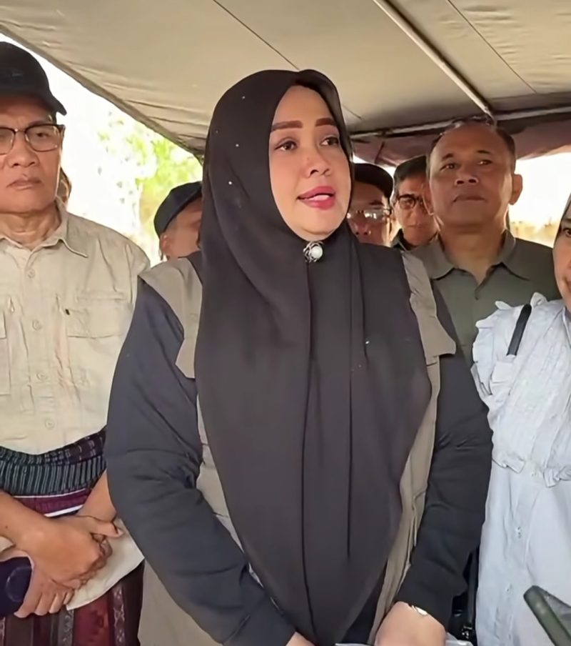 Foto: Wakil Gubernur NTB Indah Dhamayanti Putri (Ibu Dinda) meninjau lokasi penanganan pascakebakaran serta menyapa warga terdampak di Desa Adat Sade, Kabupaten Lombok Tengah, Minggu (23/8).
