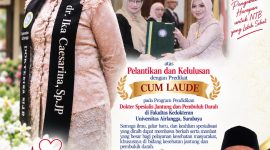 Poster ucapan kelulusan dr. Ika Rahmawanti Caesarina Harsono, Sp.JP dari FK Universitas Airlangga oleh Anggota DPRD NTB Raihan Anwar.(Dok.Istimewa)