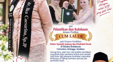 Poster ucapan kelulusan dr. Ika Rahmawanti Caesarina Harsono, Sp.JP dari FK Universitas Airlangga oleh Anggota DPRD NTB Raihan Anwar.(Dok.Istimewa)