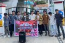 Foto: Aksi unjuk rasa KPK-PD NTB di depan gerbang Kejaksaan Tinggi NTB menuntut pengusutan dugaan penyimpangan dana revitalisasi sekolah di Kabupaten Bima.(JD09)