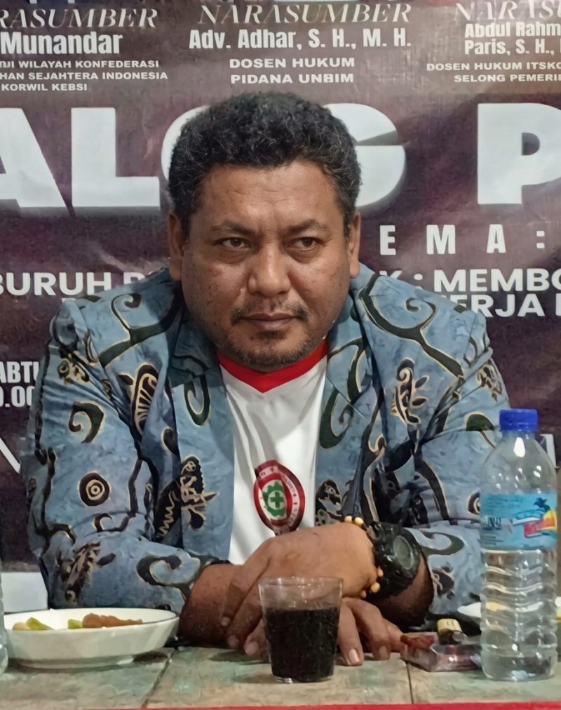 Foto: Ketua DPC FSBSI Bima sekaligus Koordinator Wilayah KSBSI Nusa Tenggara Barat (NTB), Aris Munandar Pakpahan.(Dok.Istimewa)