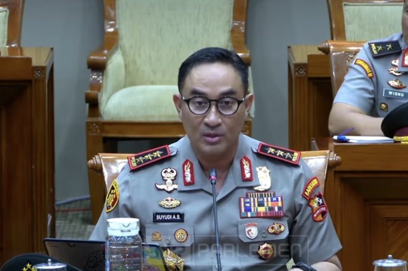 Foto: Komjen Pol. Dr. (H.C.) Suyudi Ario Seto, S.I.K., S.H., M.Si. Saat menjalani uji kelayakan dan kepatutan pada Kamis (1/10/2026)