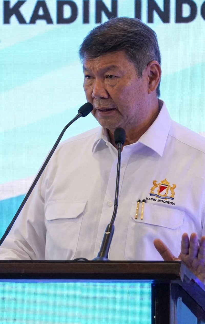 Foto: Utusan Khusus Presiden Bidang Iklim dan Energi sekaligus Ketua Dewan Penasihat Kamar Dagang dan Industri (Kadin) Indonesia, Hashim Djojohadikusumo, dalam Rapat Pimpinan Nasional (Rapimnas) Kadin Indonesia 2026 di Jakarta, Kamis (29/10/2026).